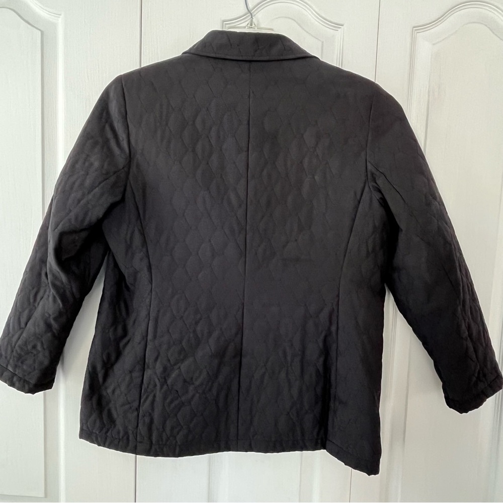 Bromley Sport Jacket Womens XL Black Quilted Snap Up Zip Pockets Thermolite - Picture 2 of 7